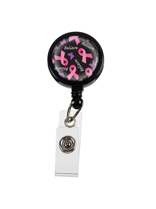 Retracteze™ ID Holder - S13 - Pink Ribbons and Butterflies