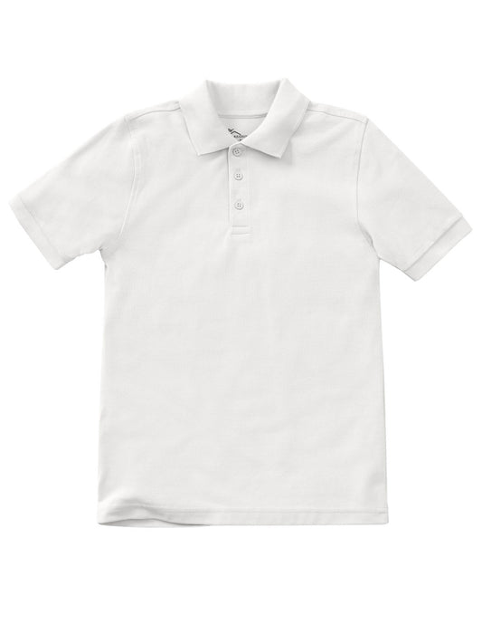 Unisex Toddler Short Sleeve Pique Polo - CR832D - White