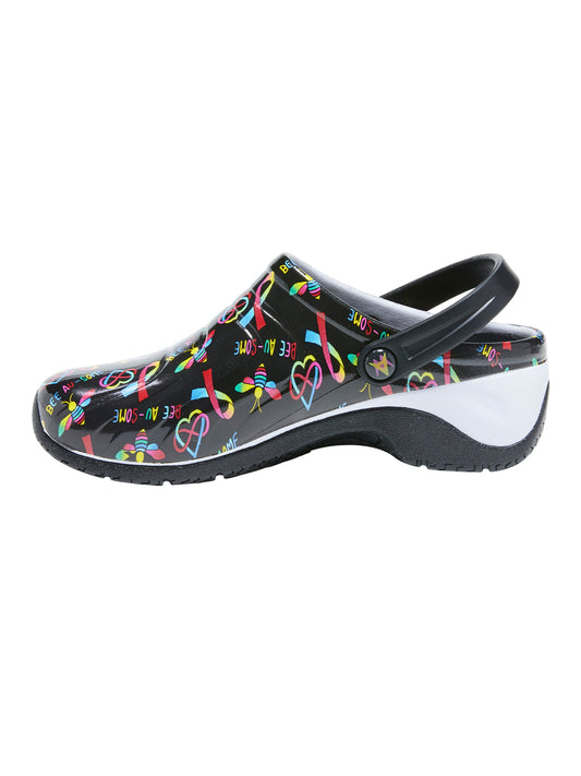 Unisex Slip-Resistant Footwear - ZONE - Bee Au-Some/Black