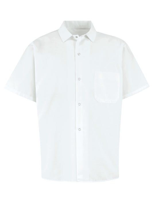 Men's Five-Gripper Closure Cook Shirt - 5020 - White