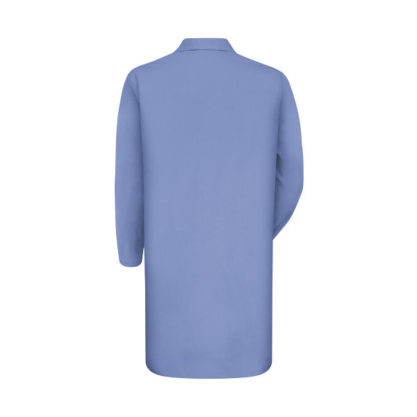 Men's Three-Pocket Gripper-Front 41.5" Full-Length Lab Coat - KP18 - Light Blue
