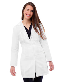 Women's Three-Pocket Adjustable Belt 33" Lab Coat - 2817 - White