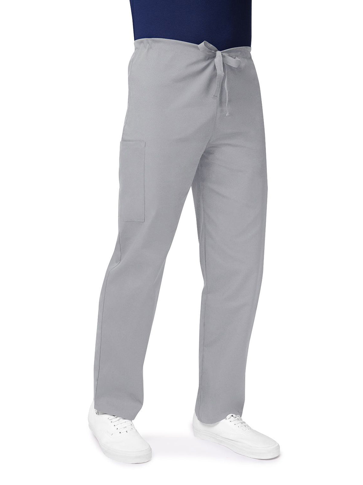 Unisex Natural-Rise Drawstring Tapered Leg Pant - 504 - Silver Gray