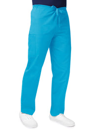 Unisex Natural-Rise Drawstring Tapered Leg Pant - 504 - Turquoise