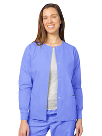 Women's Round Neck Jacket - 602 - Ceil Blue