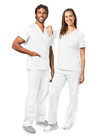 Unisex Drawstring Scrub Set - 701 - White