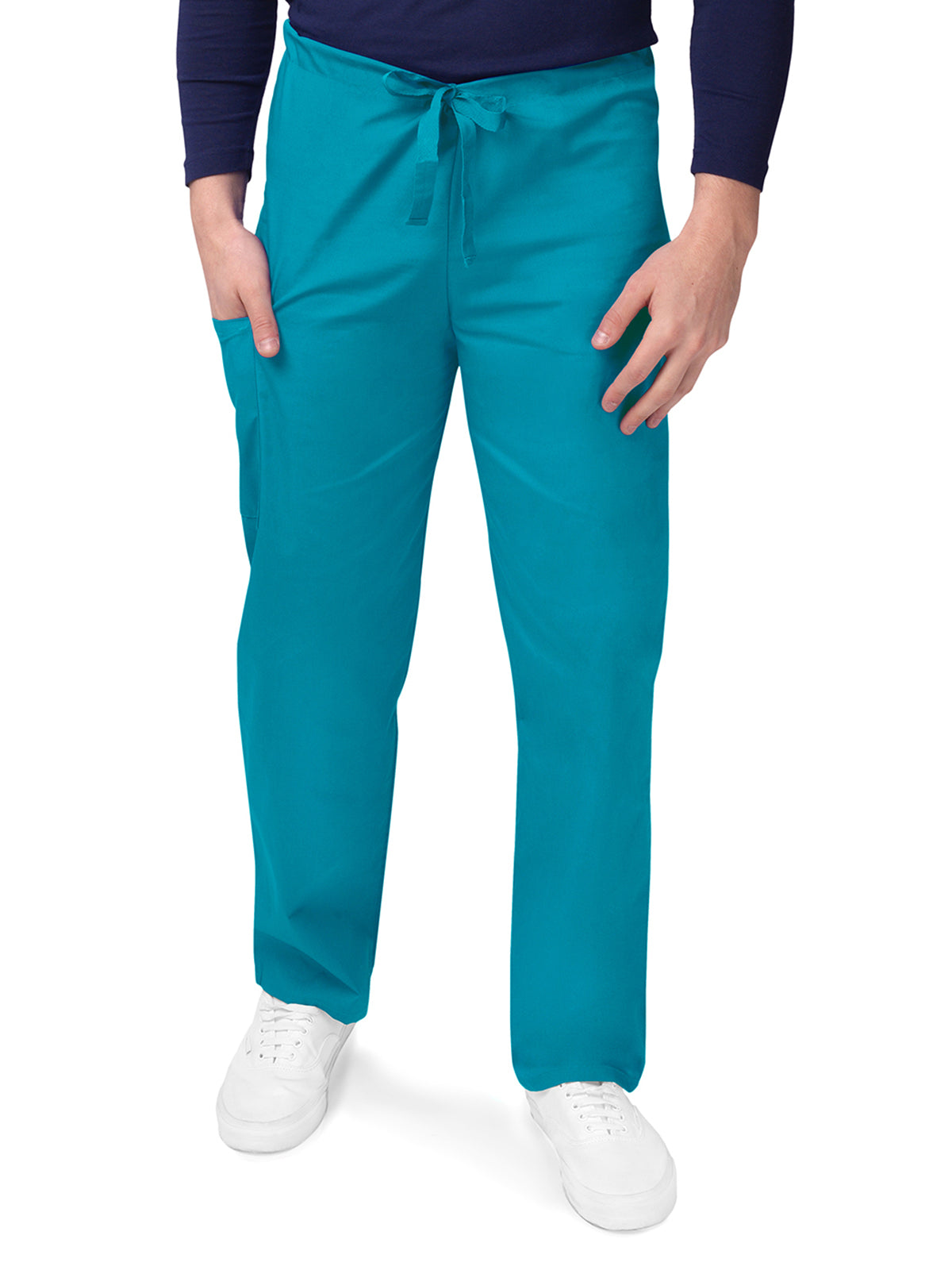 Unisex Four-Pocket Draswtring Pant - S8202 - Teal Blue