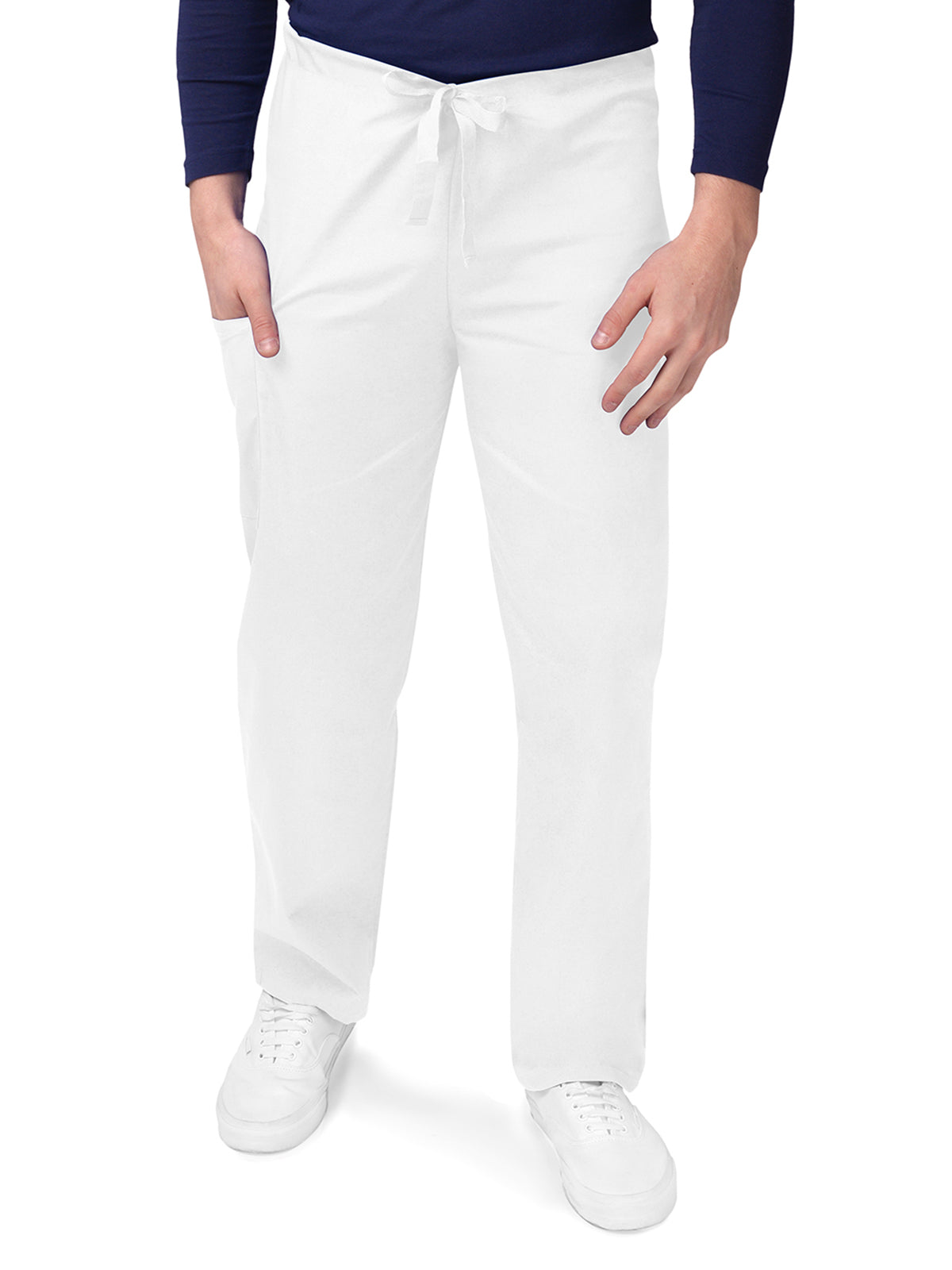Unisex Four-Pocket Draswtring Pant - S8202 - White