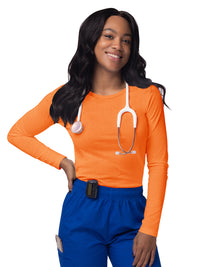 Women's Long Sleeve Underscrub Tee - S8500 - Neon Orange