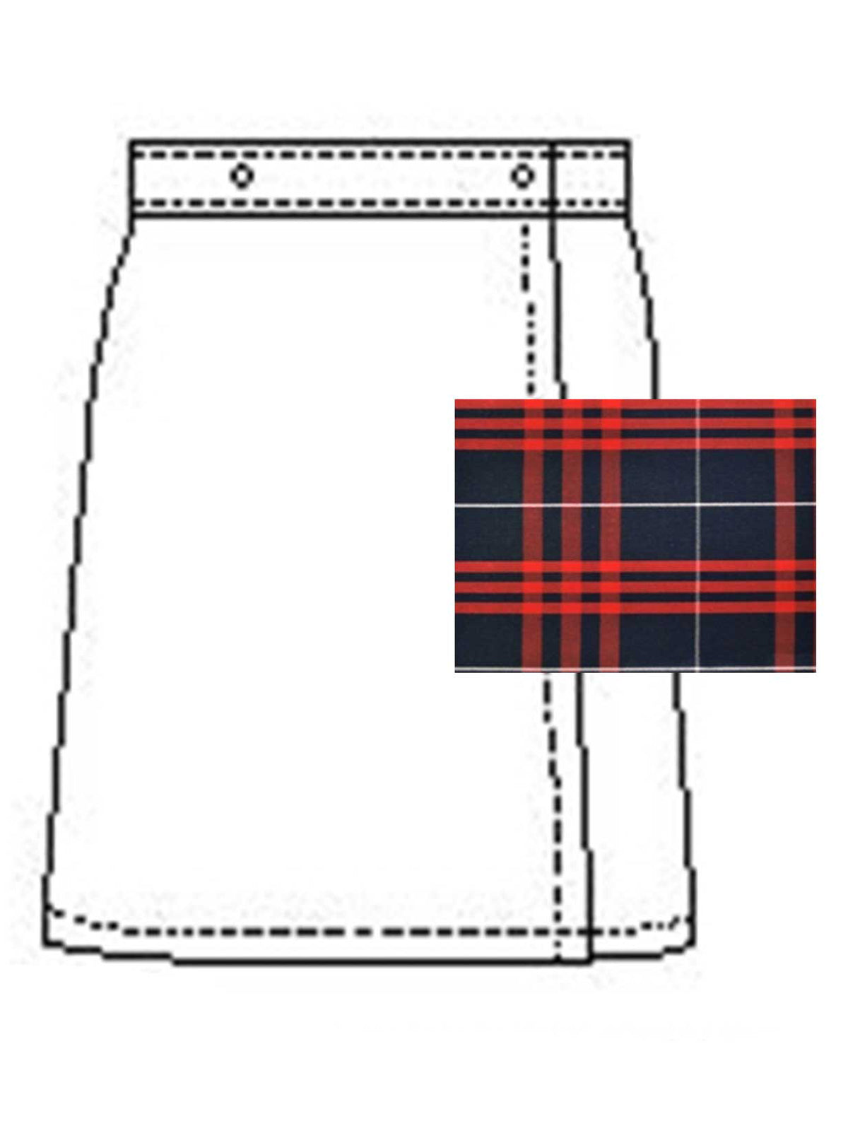 Girls Blend Plaids Skort - 1014BP - PLAID 37