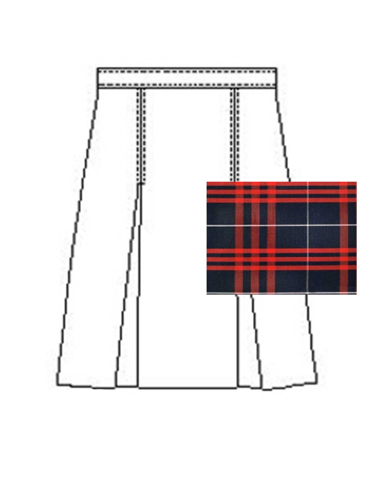 Skirt Model 34 – Polyester Plaids - 1034PP - Plaid 36