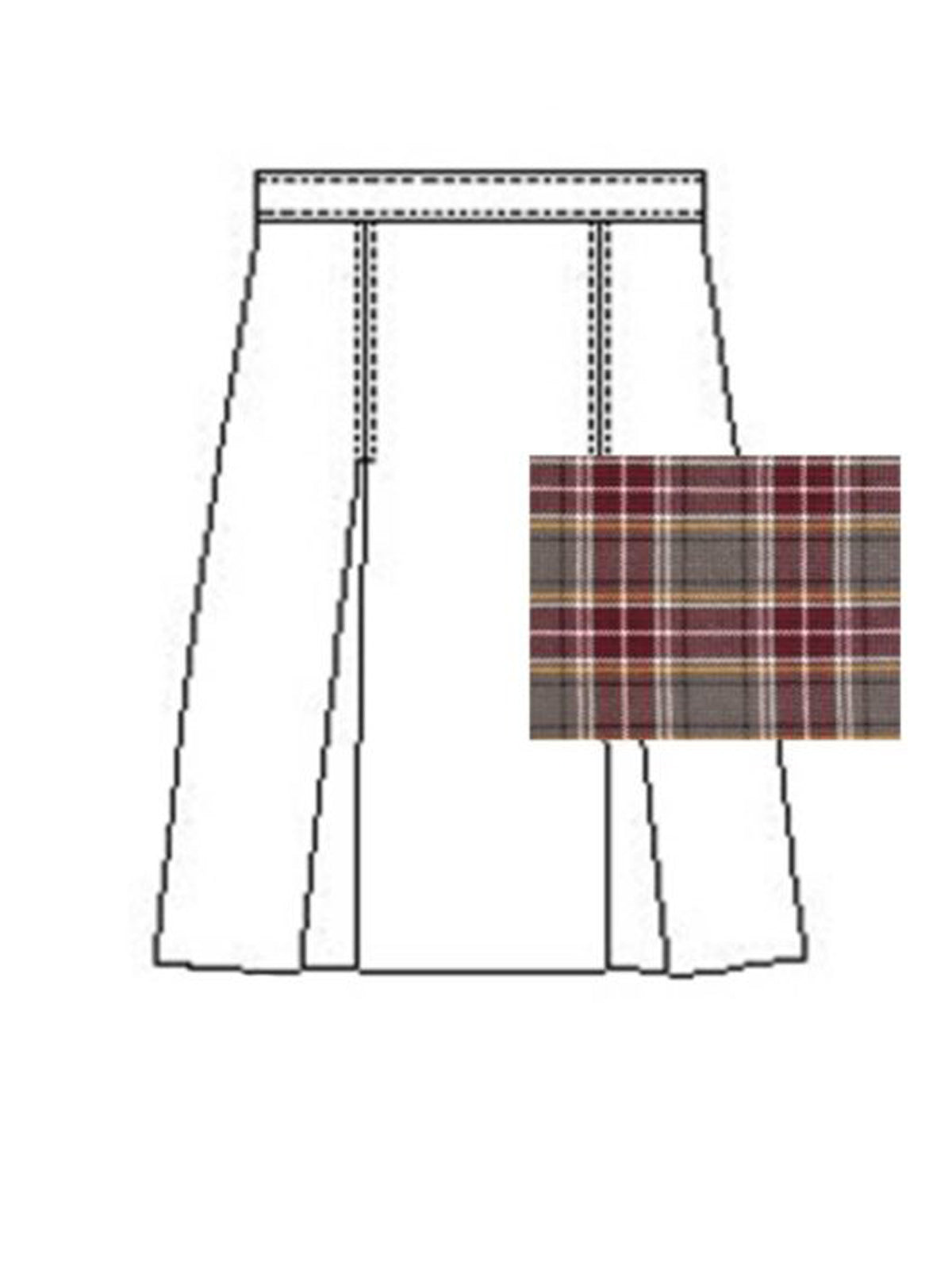 Skirt Model 34 – Polyester Plaids - 1034PP - Plaid 43