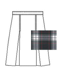 Girls' Model 34 Polyester Plaid Skirt - 1034PP - Plaid 50