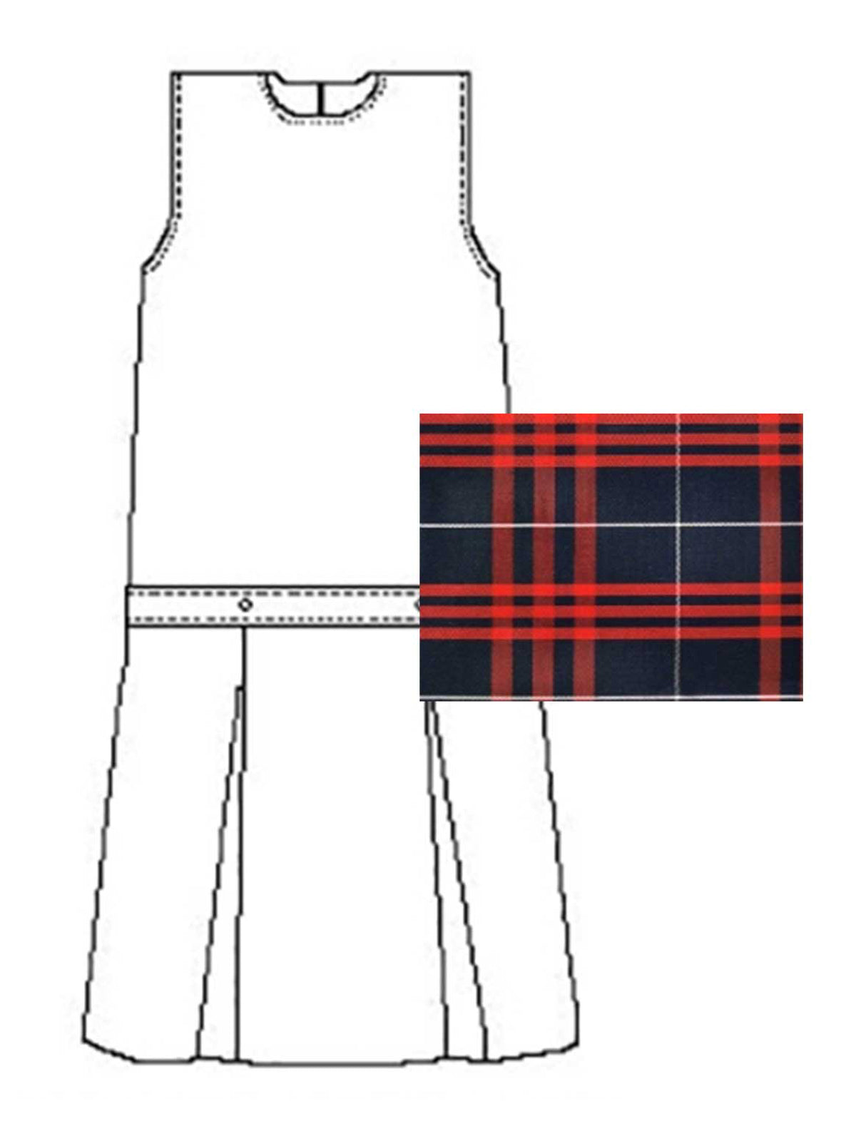 Girls' Polyester Plaid Jumper - 1194PP - Plaid 36