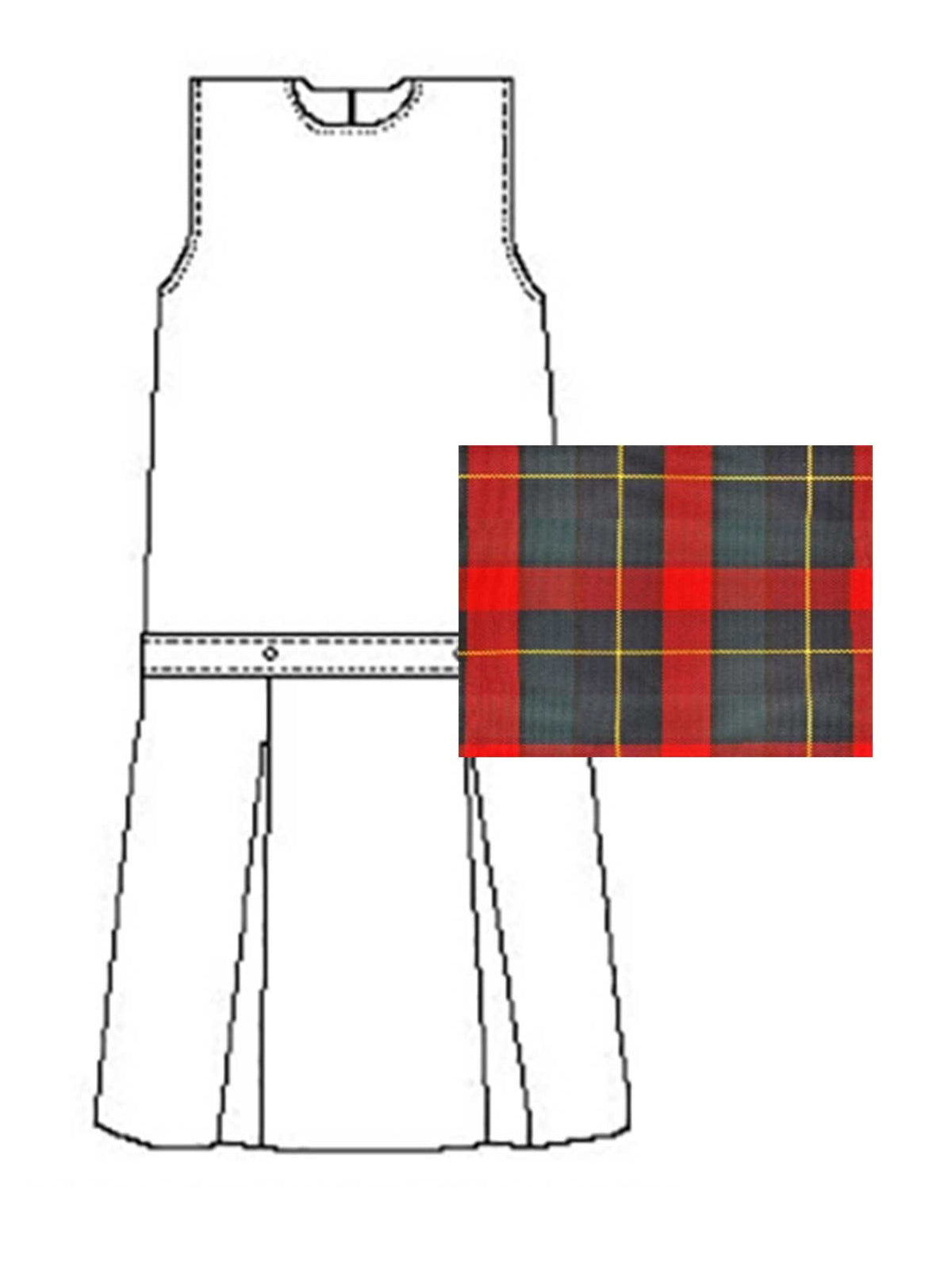 Girls' Polyester Plaid Jumper - 1194PP - Plaid 66