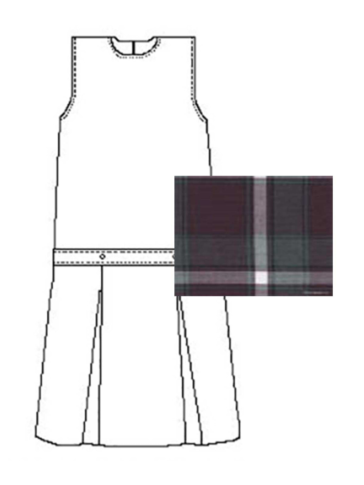 Girls' Polyester Plaid Jumper - 1194PP - Plaid 91