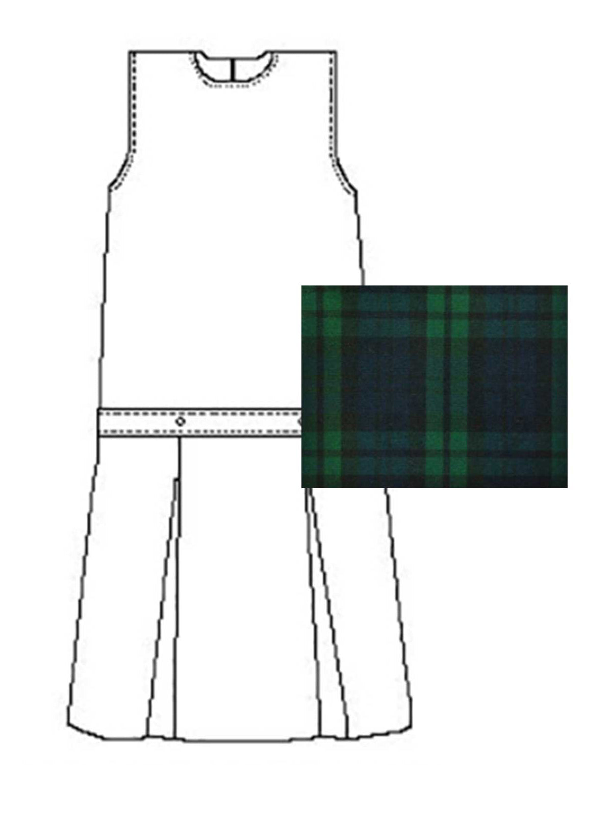 Girls' Polyester Plaid Jumper - 1194PP - Plaid 79