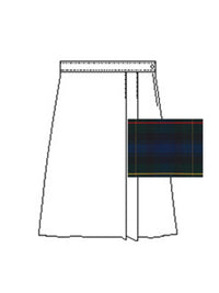 Girls' Pocketless Blend Plaid Skort - 1579BP - Plaid 55