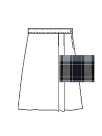 Girls' Pocketless Blend Plaid Skort - 1579BP - Plaid 57