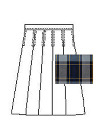 Girls' Model 43 Blend Plaid Skirt - 1943BP - Plaid 57