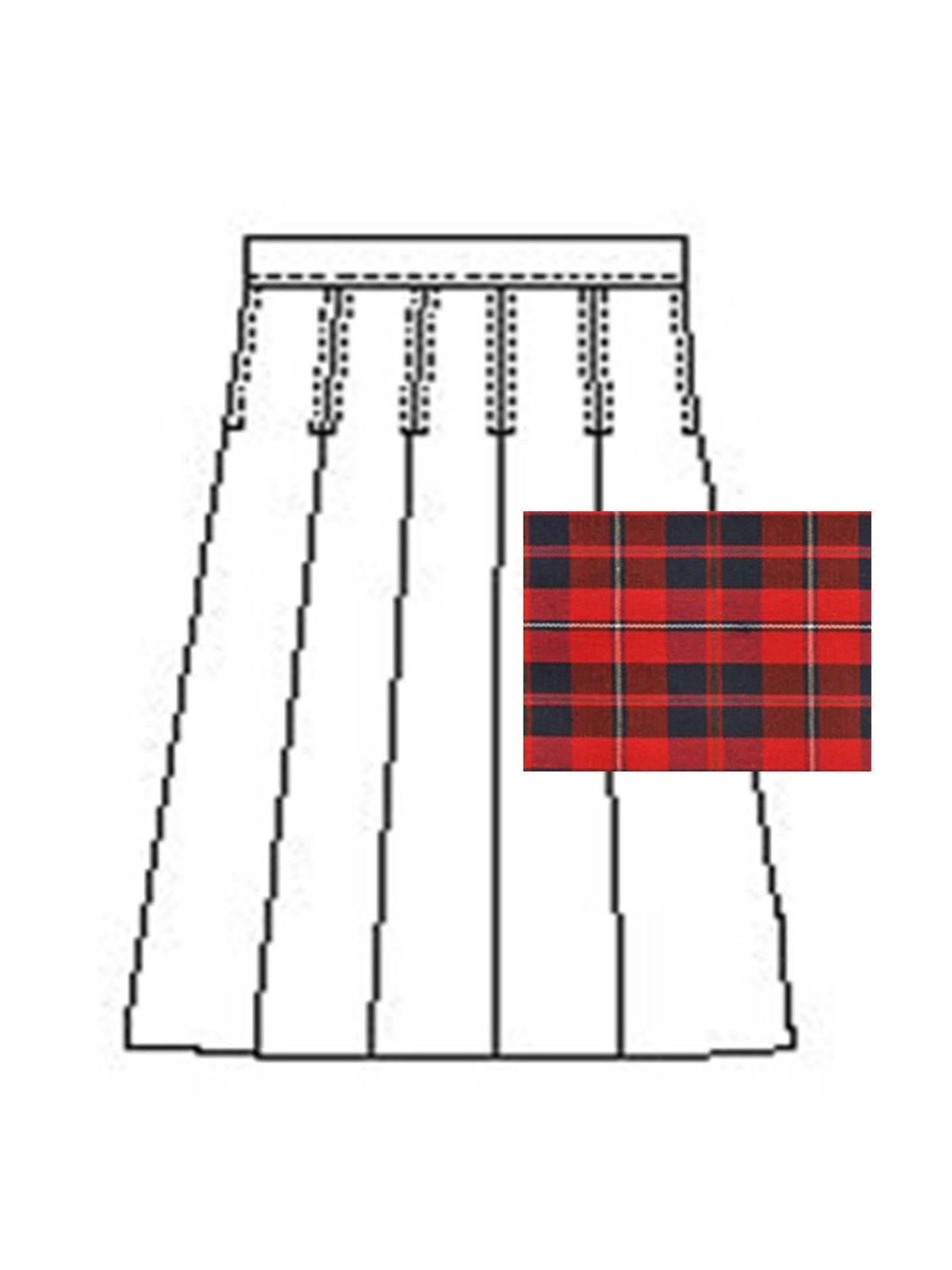 Girls' Model 43 Blend Plaid Skirt - 1943BP - Plaid 65