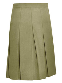Girls' One-Pocket Stitched-Down Box Pleats Skirt - 1943BS - Blend Khaki