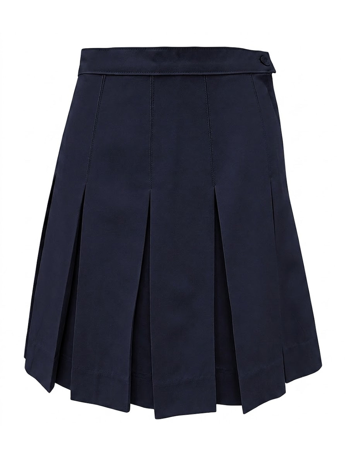 Girls' One-Pocket Stitched-Down Box Pleats Skirt - 1943BS - Blend Navy