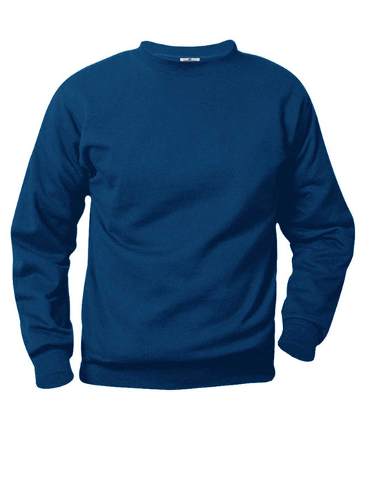 Unisex Crew Neck Fleece Sweatshirt - 6254 - NAVY