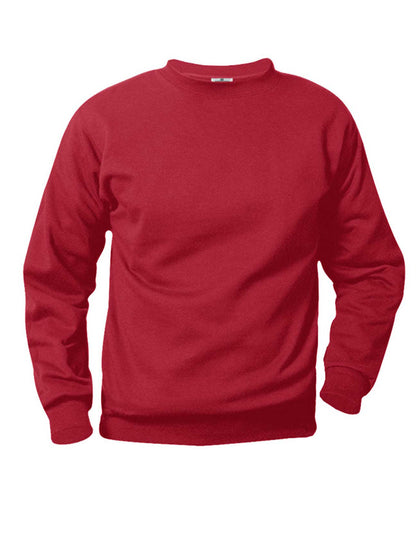 Unisex Crew Neck Fleece Sweatshirt - 6254 - RED