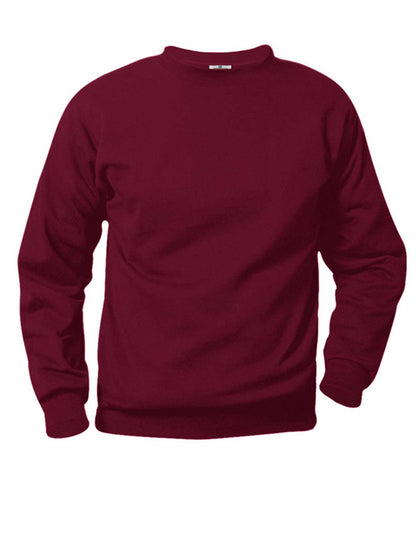 Unisex Crew Neck Fleece Sweatshirt - 6254 - WINE