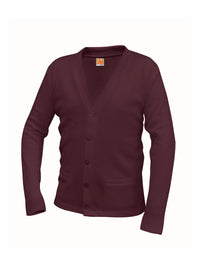 Unisex Adult and Youth Cardigan - 6300 - Mulberry