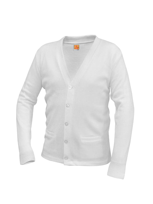 Unisex Adult and Youth Cardigan - 6300 - White