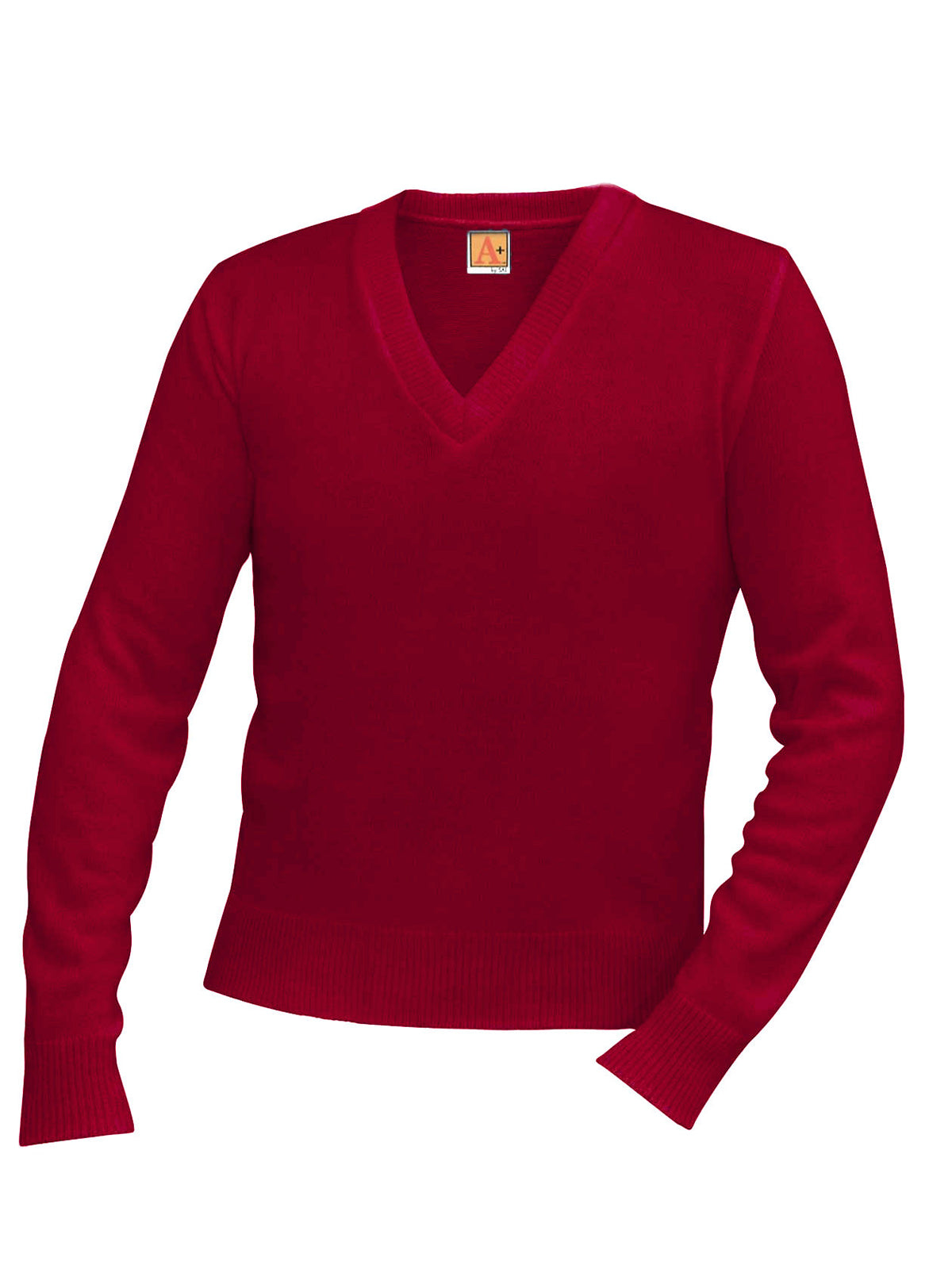 Unisex Jersey V-Neck Long-Sleeve Pullover Sweatshirt - 6500 - Cardinal