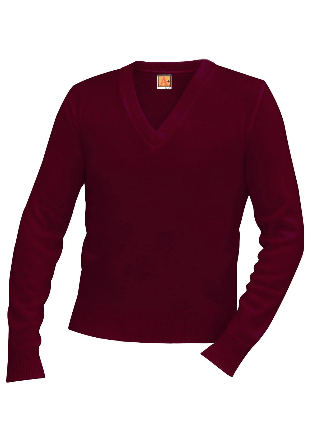 Unisex Jersey V-Neck Long-Sleeve Pullover Sweatshirt - 6500 - Mulberry