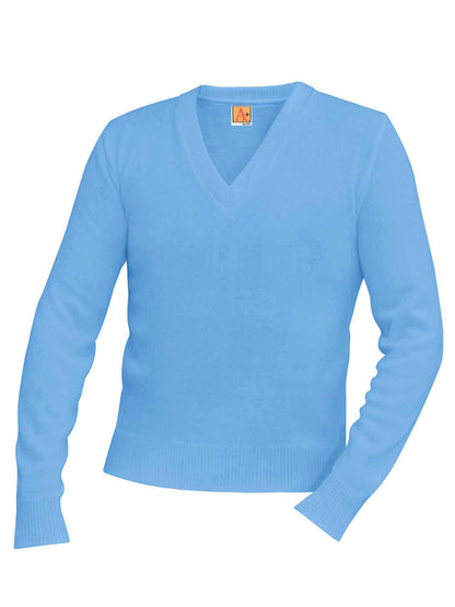 Unisex Jersey V-Neck Long-Sleeve Pullover Sweatshirt - 6500 - Nally Powder Blue