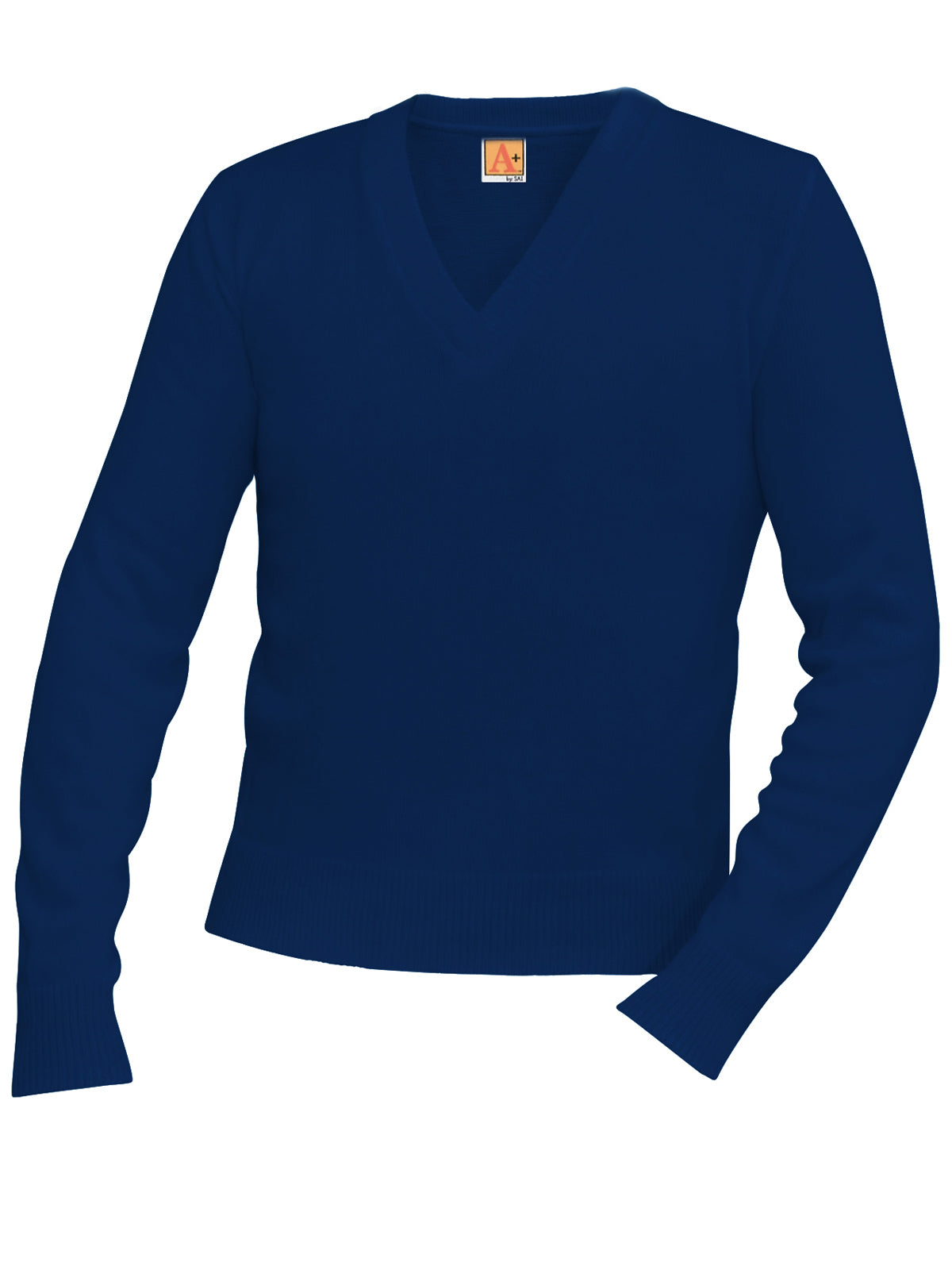 Unisex Jersey V-Neck Long-Sleeve Pullover Sweatshirt - 6500 - Navy
