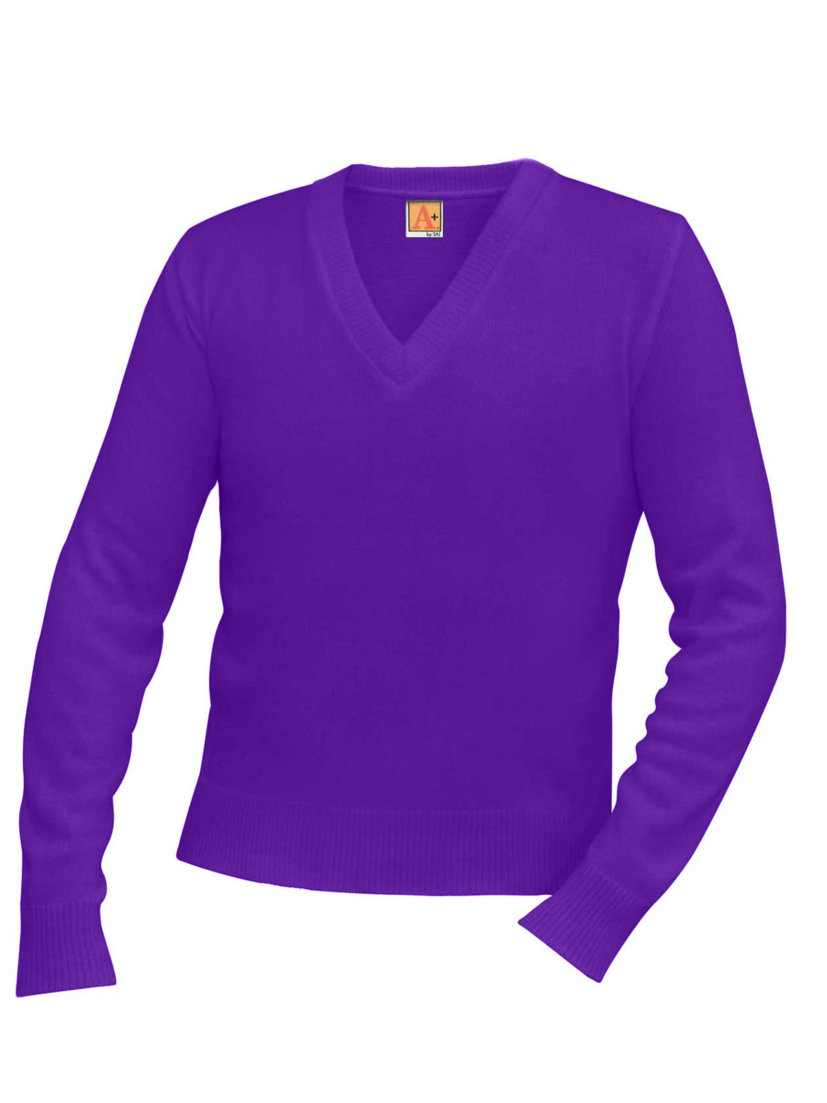 Unisex Jersey V-Neck Long-Sleeve Pullover Sweatshirt - 6500 - Purple