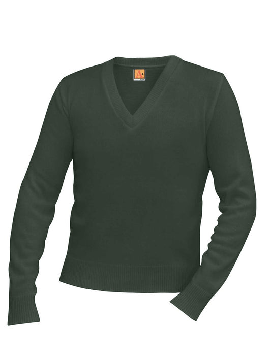 Unisex Jersey V-Neck Long-Sleeve Pullover Sweatshirt - 6500 - Spruce Green