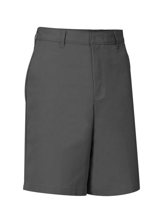 Boys' Prep Mechanical Stretch Twill Plain Front Shorts - 7031P - Dark Grey