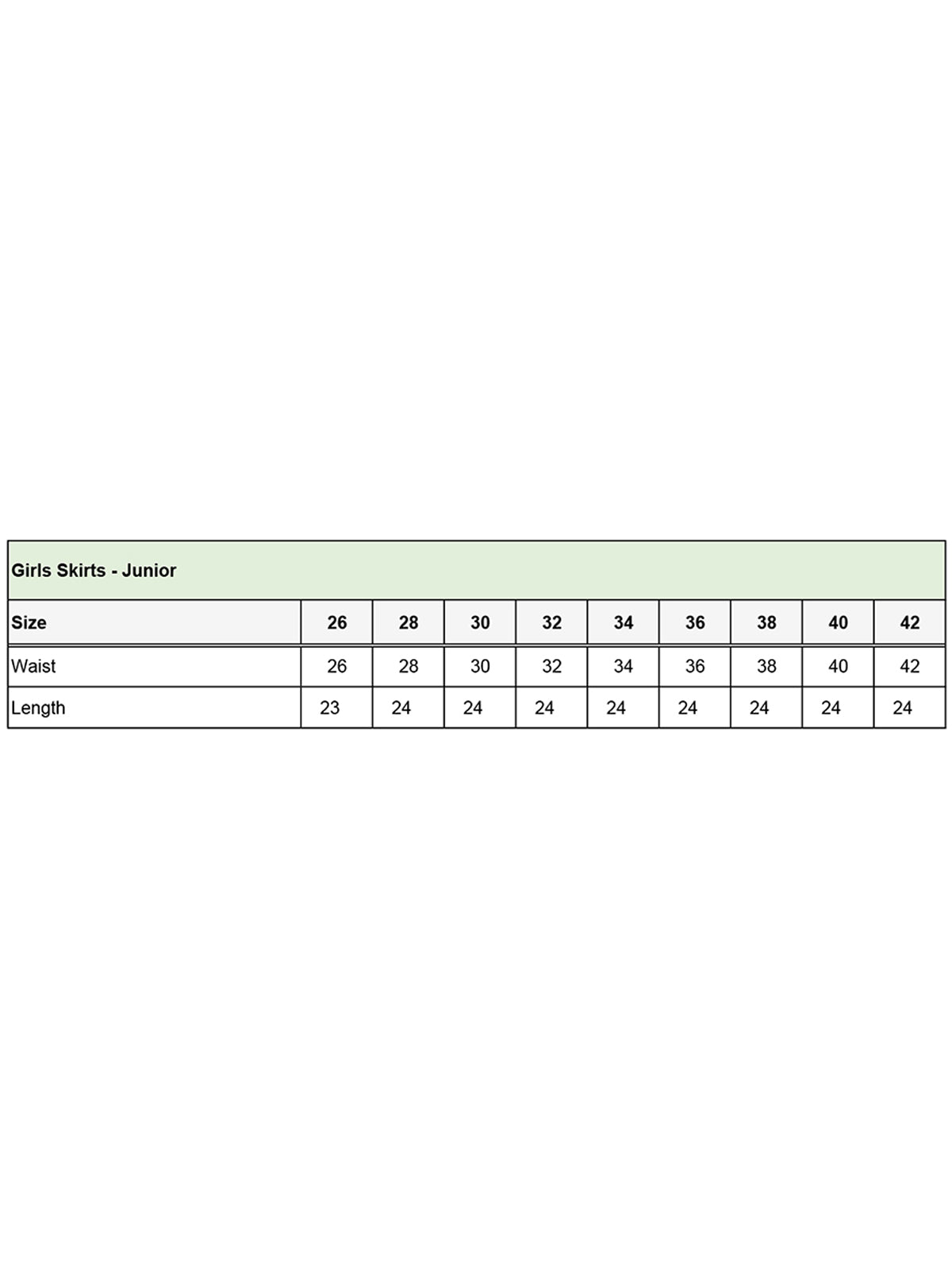 SIZECHART