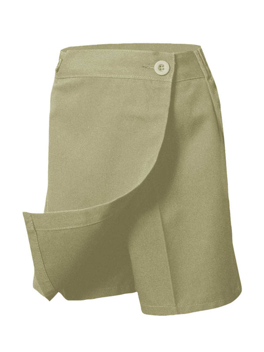 Girls' One-Pocket Brushed Twill Skort - 7931 - Sand Khaki