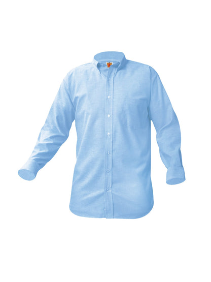 Boys' and Men's Oxford Long Sleeve Shirt - 8137 - Light Blue
