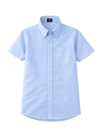 Unisex 1-Pocket Short Sleeve Pinpoint Oxford Shirt - 8139 - Lt. Powder Blue