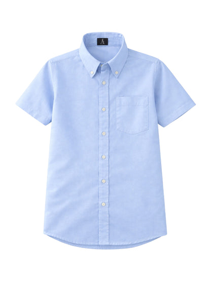 Unisex 1-Pocket Short Sleeve Pinpoint Oxford Shirt - 8139 - Lt. Powder Blue