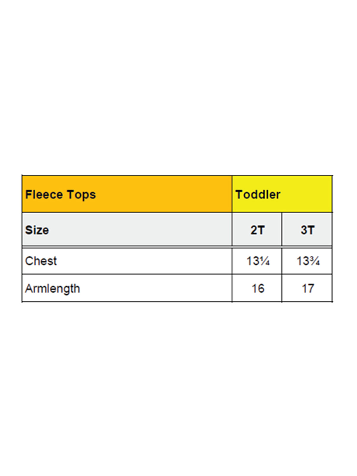 SIZECHART