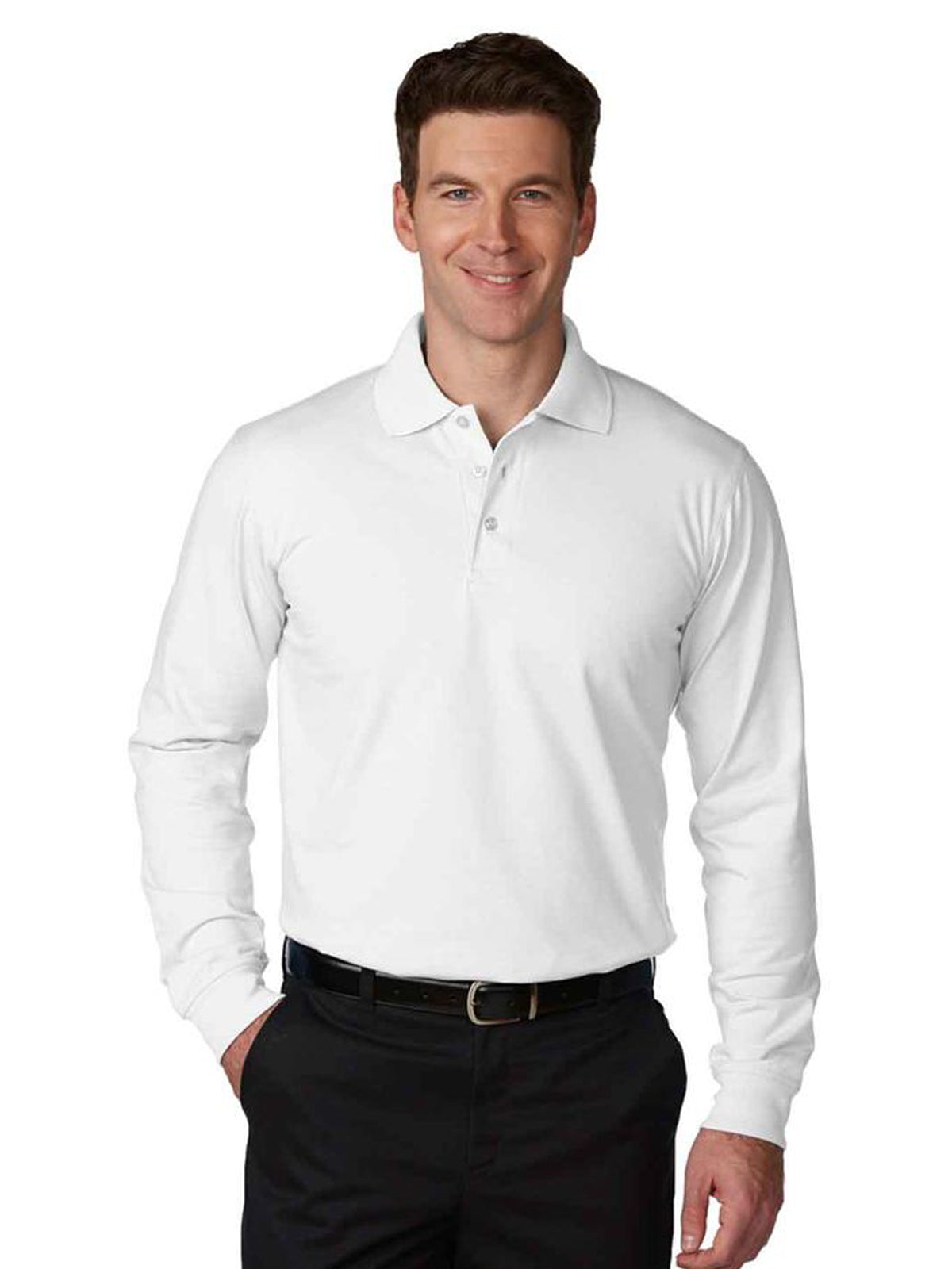 Unisex Jersey Knit Long Sleeve Shirt - 8326 - White