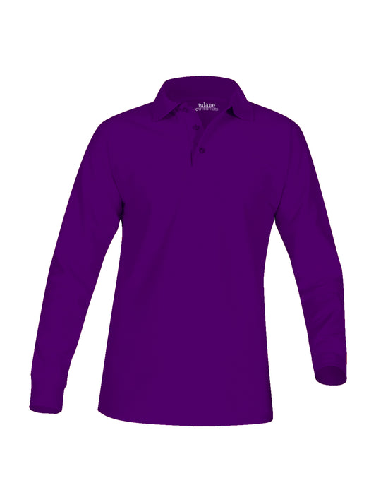 Unisex Long Sleeve Polo - 8748 - Purple