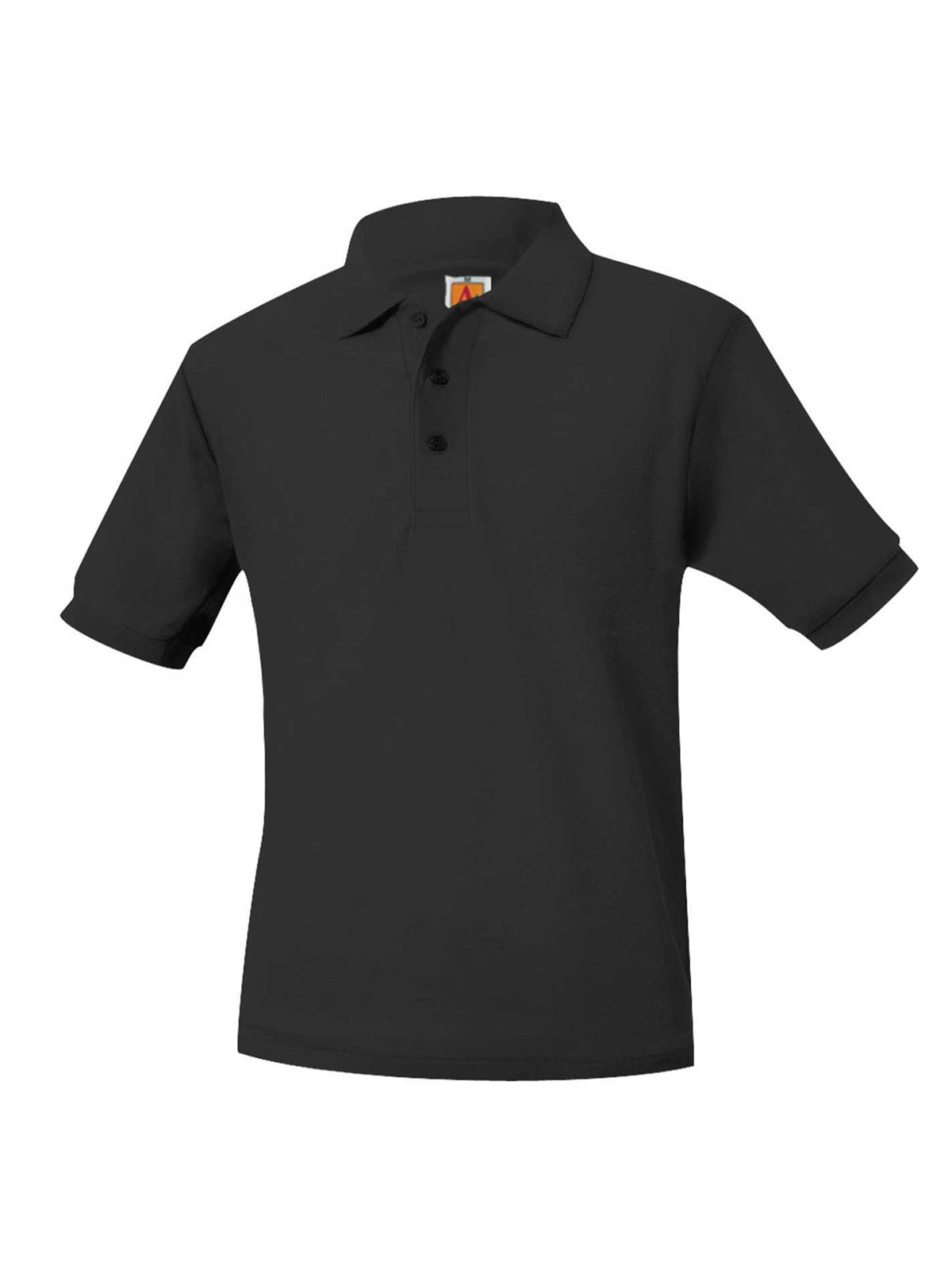 Unisex Pique Knit Short Sleeve Shirt - 8761 - Black