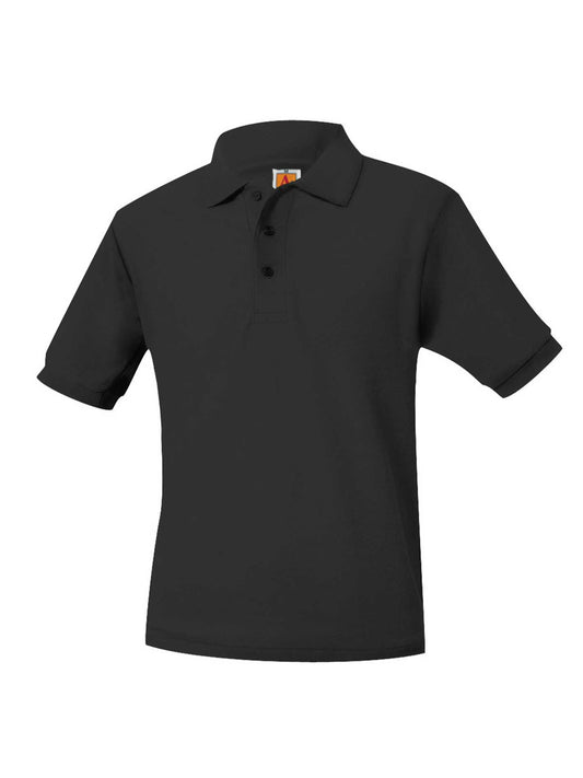 Unisex Pique Knit Short Sleeve Shirt - 8761 - Black