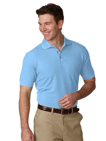 Unisex Pique Knit Short Sleeve Shirt - 8761 - Blue